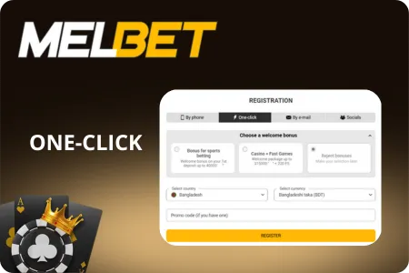 One-Click registration Melbet