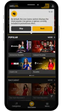 Melbet Sports Betting Screens